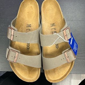 Men's Birkenstock Khaki Suede Slide